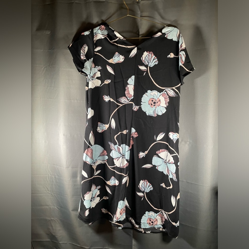 Women’s A New Day black flower summer dress- Size large